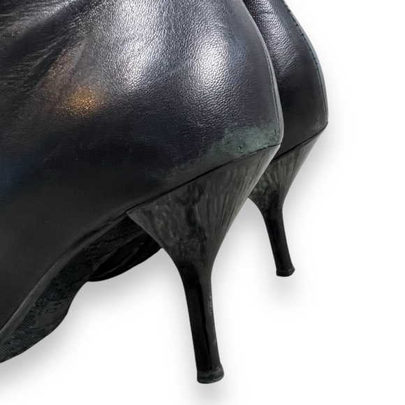 Authentic Gucci 246688 Black Leather Zip Up Ankle Boots Heeled Sz 37 EU / US 7 - Picture 14 of 14